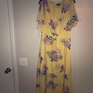High low yellow dress